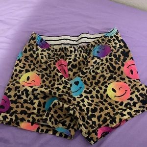 Rainbow smiley face shorts!